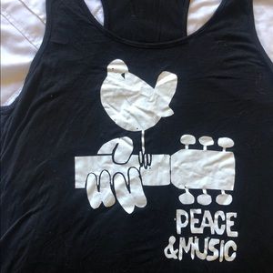 Peace and music NWOT graphic tank